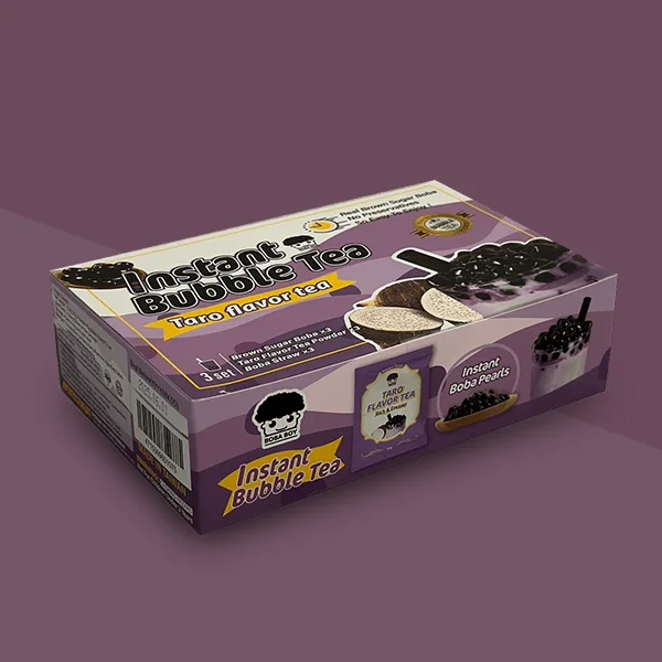 custom printed boba tea packaging