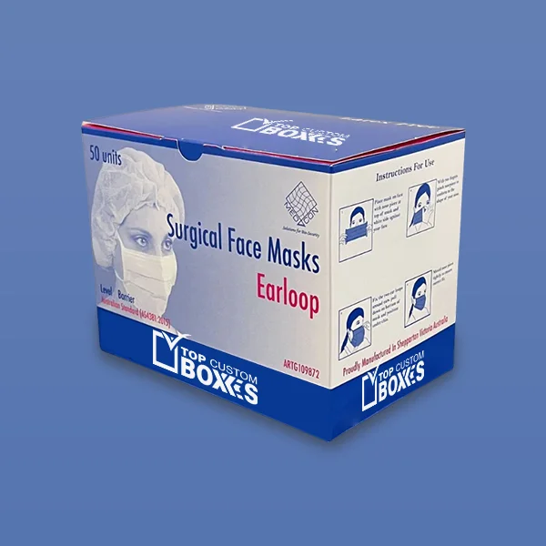 custom printed face mask packaging